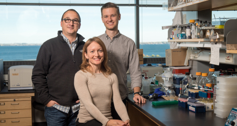 research team - Dr. Barbara Bendlin, Dr. Federico Rey, Nicholas Vogt